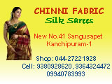 Chinni Fabric Silk Sareers Kanchipuram, Pure Silk Sareers Textile